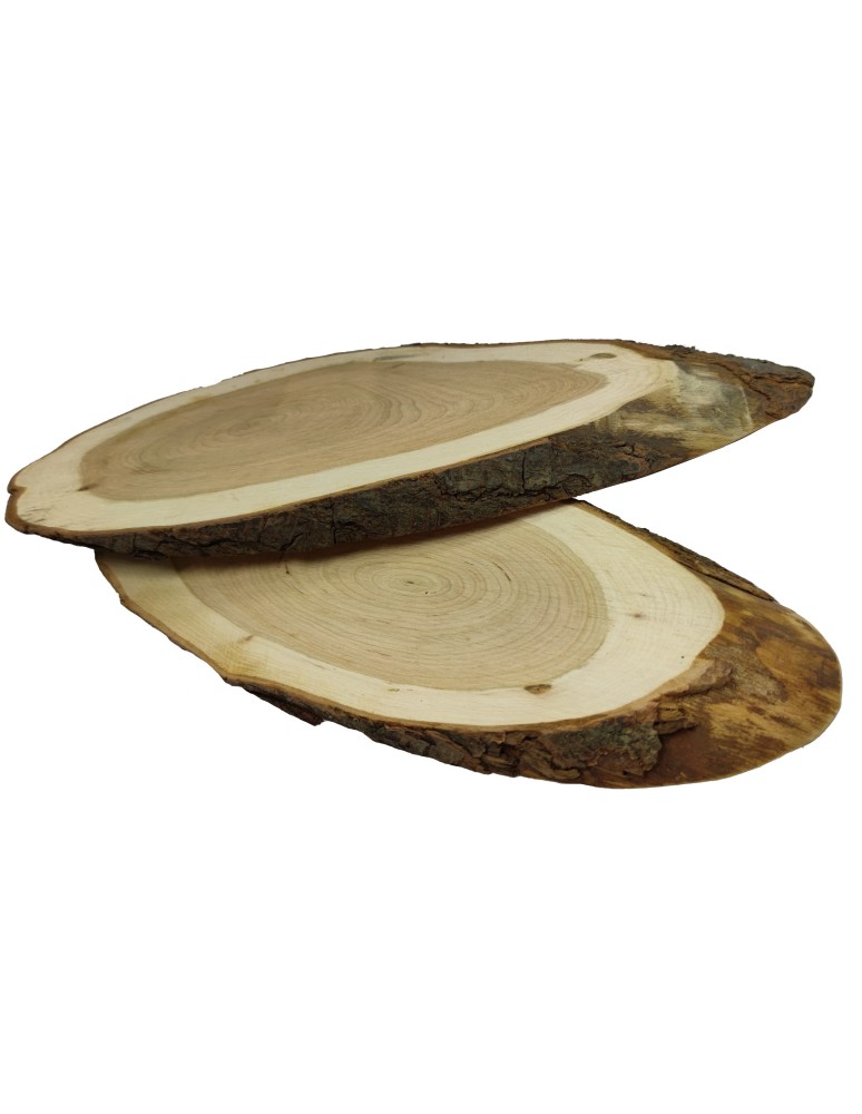 Plastry Drewna - Plaster drewna CZEREMCHA eliptyczny dł.30-35cm drewniana taca ozdobna deska - produkt b2b.wamar.biz 5