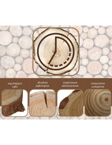 Plastry Unikatowe - Plaster drewna blat na stolik kawowy SOSNA plaster sosnowy 74cm nr.111933 - product 6