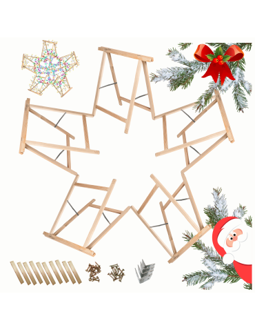 Zestaw do zrobienia GWIAZDY gwiazda z koziołków drewniana OZDOBA koziołek