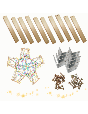 Komplet montażowy do GWIAZDY Z KOZIOŁKÓW wkręty deseczki blaszki ZESTAW