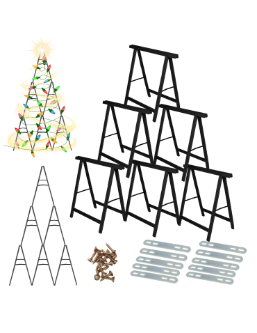 KOZIOŁKI na CHOINKĘ IMPREGNAT zestaw do CHOINKI CZARNE koziołek 6szt EKO
