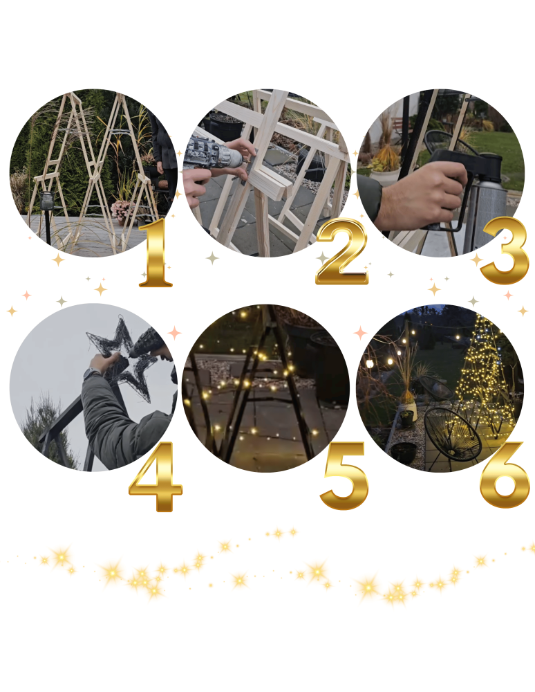 Kobyłka- drewniany koziołek - KOZIOŁKI na CHOINKĘ IMPREGNAT zestaw do CHOINKI CZARNE koziołek 6szt EKO - product b2b.wamar.biz 3