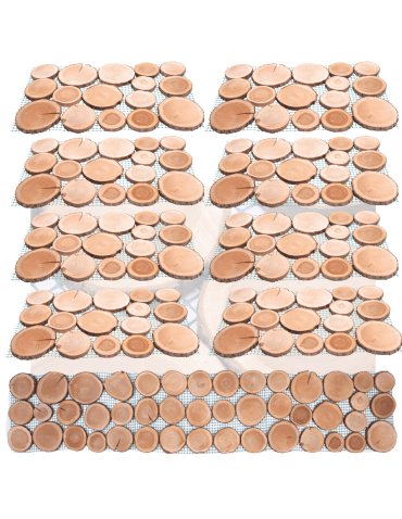 8xŚcieżka ogrodowa 80x50 cm chodnik plastry drewna czeremcha ścieżki EKO