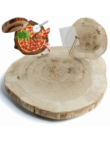 Zestaw DIY do samodzielnego wykonania TACA OBROTOWA DĄB 30-35cm PATERA