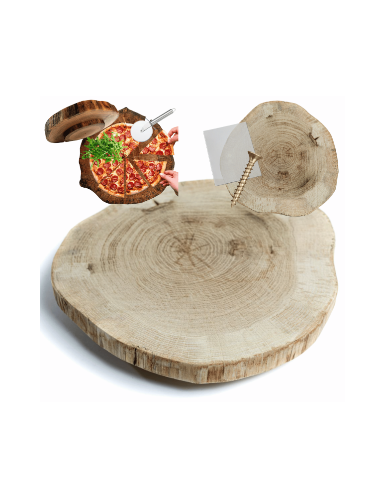 Tace Obrotowe - Zestaw DIY do samodzielnego wykonania TACA OBROTOWA DĄB 30-35cm PATERA - product b2b.wamar.biz 1