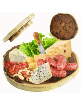Drewniana taca obrotowa drewno AKACJA plaster 20-25 cm na pizzę sery deska