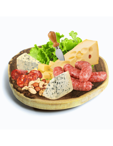 Tace Obrotowe - Drewniana taca obrotowa drewno AKACJA plaster 20-25 cm na pizzę sery deska - product 5