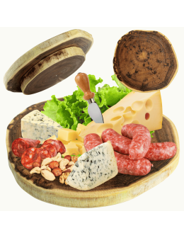 Drewniana deska obrotowa drewno AKACJA plaster 30-35 cm na pizzę taca EKO