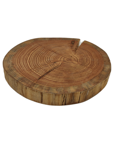 Taca obrotowa drewniana MODRZEW plaster deska 30-35 cm na przekąski EKO - product 2