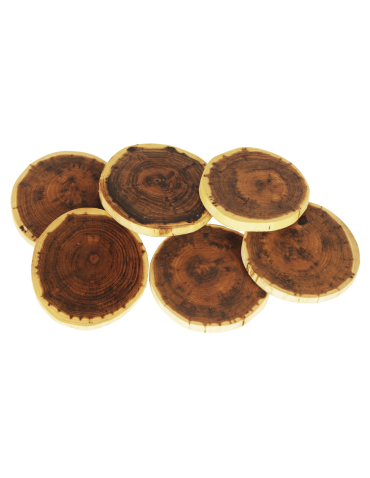 Podkładki na Stół - Podkładki podstawki pod filiżanki na stół drewniane AKACJA 9-12cm 6 szt ECO - product 4