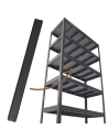 Wzmocnienie pod półkę do regału metalowego Helios 45 cm od 175 do 400kg/pół