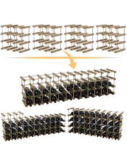 Stojak na butelki wino regał na 36 butelek DĄB MODUŁOWY LITE DREWNO OLEJ