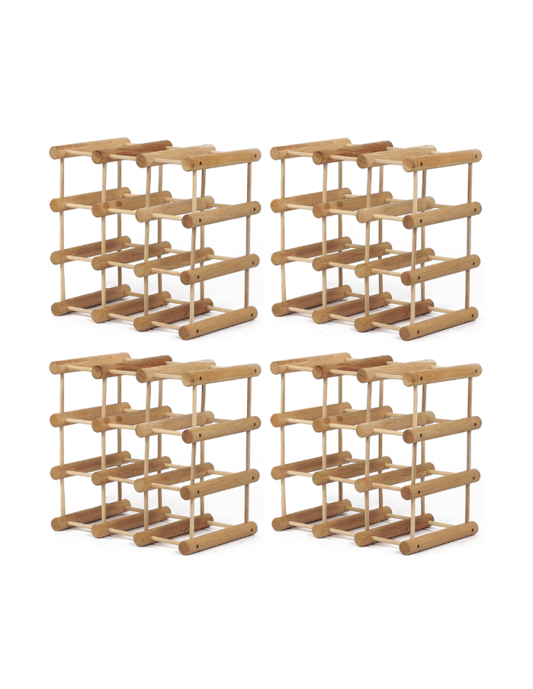 Modułowe regały na butelki RW7 - Stojak na butelki wino regał na 36 butelek DĄB MODUŁOWY LITE DREWNO OLEJ - product b2b.wamar.biz 2