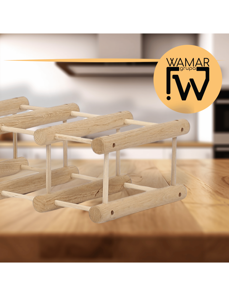 Modułowe regały na butelki RW7 - Stojak na butelki wino regał na 36 butelek DĄB MODUŁOWY LITE DREWNO OLEJ - product b2b.wamar.biz 6