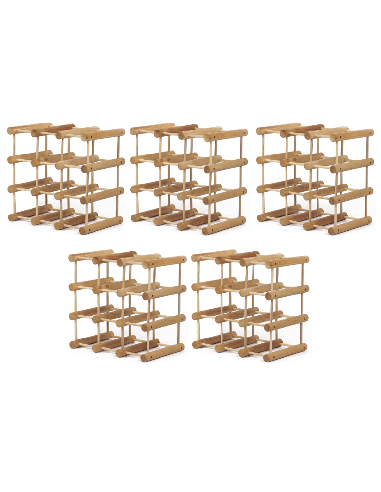 Modułowe regały na butelki RW7 - Stojak na butelki wino regał na 45 butelek DĄB MODUŁOWY LITE DREWNO OLEJ - product b2b.wamar.biz 2