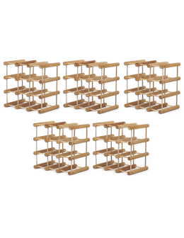 Stojak na butelki wino regał na 45 butelek DĄB MODUŁOWY LITE DREWNO OLEJ - product 2