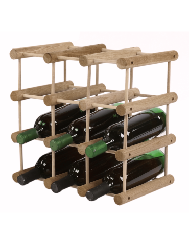 Modułowe regały na butelki RW7 - Stojak na butelki wino regał na 45 butelek DĄB MODUŁOWY LITE DREWNO OLEJ - product 3