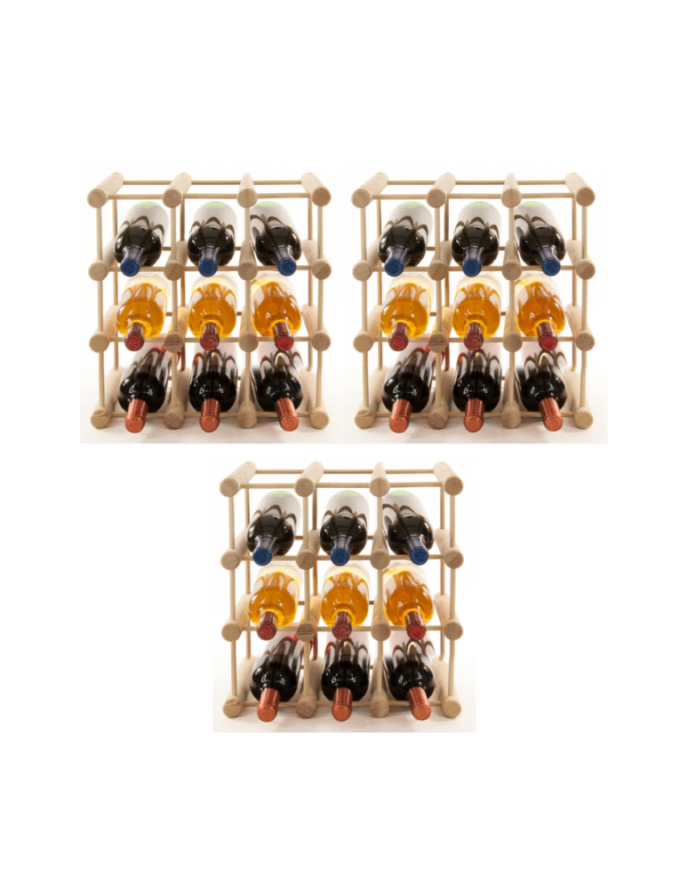 Modułowe regały na butelki RW7 - Stojak na butelki wino regał na 27 butelek SOSNA MODUŁOWY LITE EKO DREWNO - product b2b.wamar.biz 2