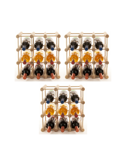 Stojak na butelki wino regał na 27 butelek SOSNA MODUŁOWY LITE EKO DREWNO - product 2