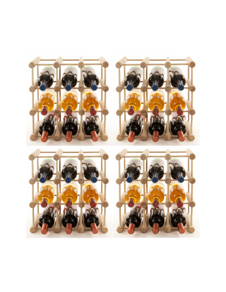 Modułowe regały na butelki RW7 - Stojak na butelki wino regał na 36 butelek SOSNA MODUŁOWY LITE EKO DREWNO - product b2b.wamar.biz 2