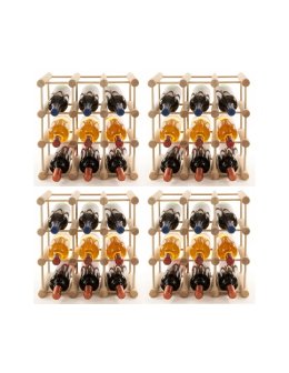 Stojak na butelki wino regał na 36 butelek SOSNA MODUŁOWY LITE EKO DREWNO - product 2