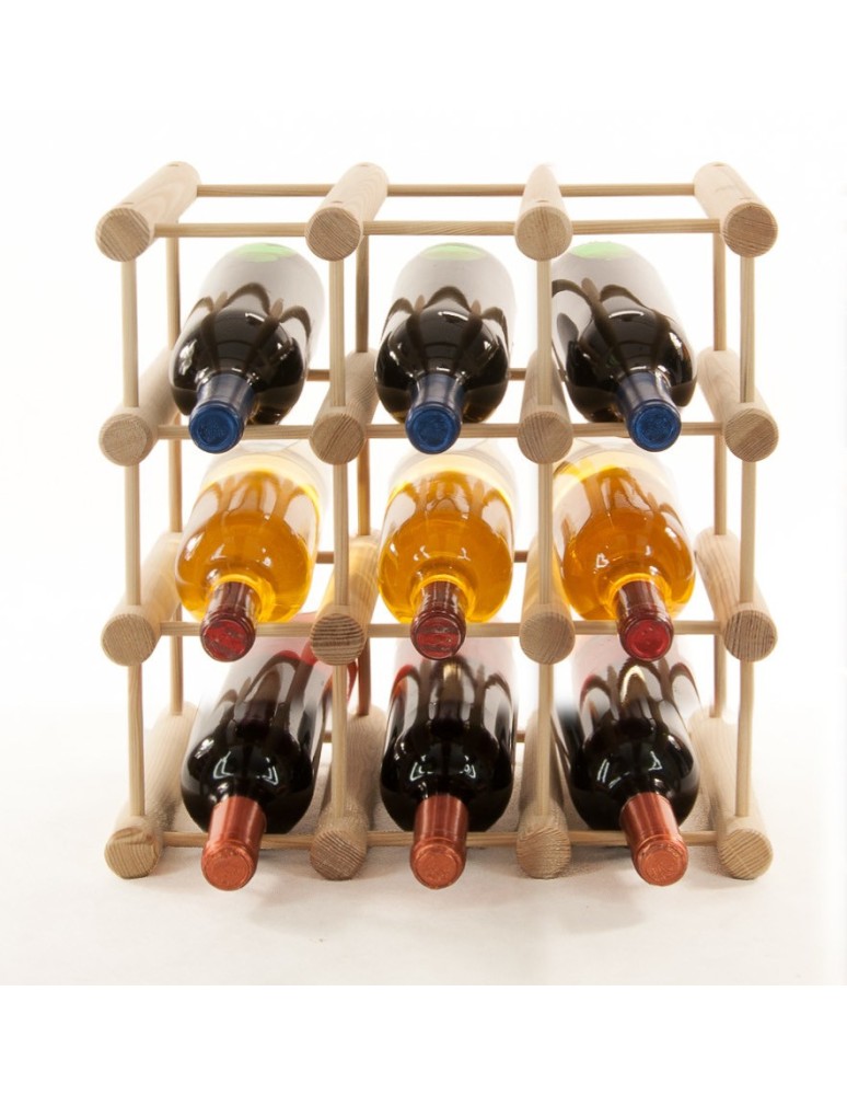 Modułowe regały na butelki RW7 - Stojak na butelki wino regał na 36 butelek SOSNA MODUŁOWY LITE EKO DREWNO - product b2b.wamar.biz 3