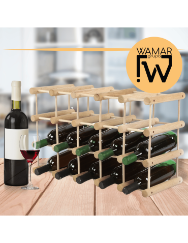 Modułowe regały na butelki RW7 - Stojak na butelki wino regał na 36 butelek SOSNA MODUŁOWY LITE EKO DREWNO - product 5