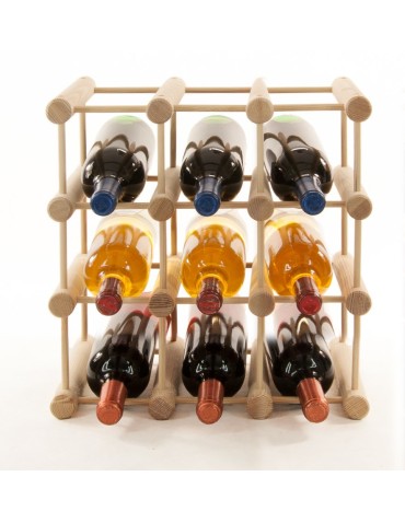 Modułowe regały na butelki RW7 - Stojak na butelki wino regał na 45 butelek SOSNA MODUŁOWY LITE EKO DREWNO - product 3