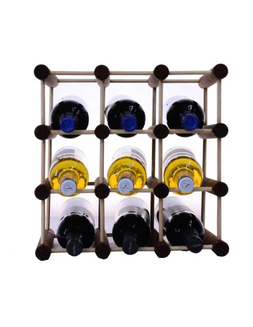 Modułowe regały na butelki RW7 - Stojak na wino butelki regał na 9 butelek SOSNA MODUŁOWY LITE EKO DREWNO - produkt 3