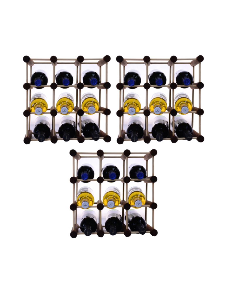 Modułowe regały na butelki RW7 - Stojak na wino butelki regał na 27 butelek SOSNA MODUŁOWY LITE EKO DREWNO - product b2b.wamar.biz 2
