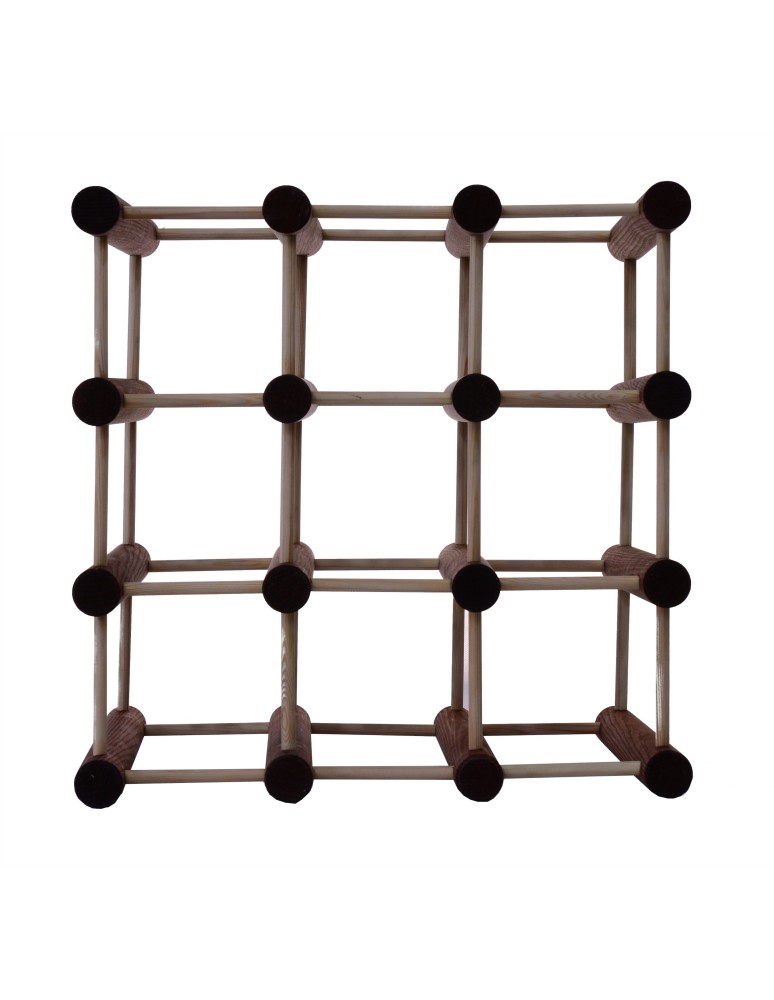 Modułowe regały na butelki RW7 - Stojak na wino butelki regał na 27 butelek SOSNA MODUŁOWY LITE EKO DREWNO - product b2b.wamar.biz 3