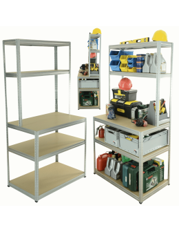 Metalowy regał warsztatowy stół garażowy roboczy 196x75x60 cm 275 kg HDF