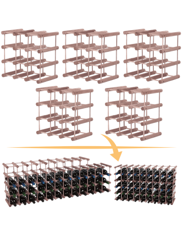 Stojak na wino butelki regał na 45 butelek SOSNA MODUŁOWY LITE EKO DREWNO