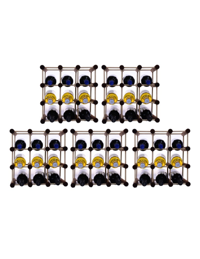 Modułowe regały na butelki RW7 - Stojak na wino butelki regał na 45 butelek SOSNA MODUŁOWY LITE EKO DREWNO - product b2b.wamar.biz 2