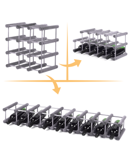 Stojak na wino butelki regał na 9 butelek SOSNA MODUŁOWY LITE EKO DREWNO