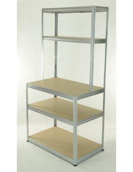 Metalowy regał warsztatowy 196x110x60 cm regulowane półki roboczy 275kg - product 2