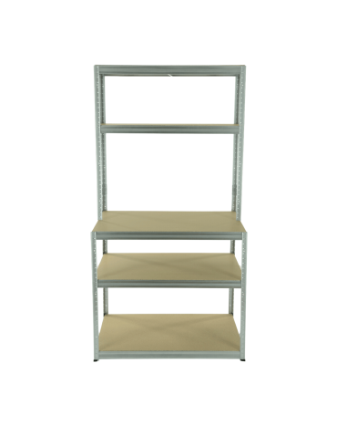 Metalowe stoły do warsztatu - Metalowy regał warsztatowy 196x110x60 cm regulowane półki roboczy 275kg - product 6