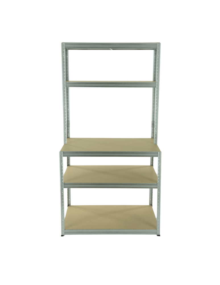 Metalowe stoły do warsztatu - Metalowy regał warsztatowy 196x110x60 cm regulowane półki roboczy 275kg - product b2b.wamar.biz 6