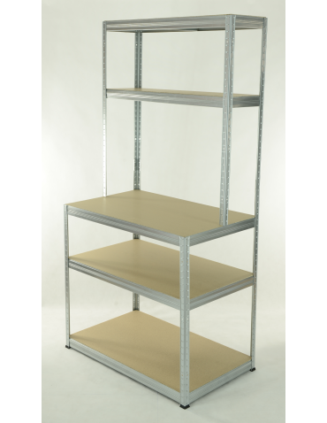 Regał warsztatowy metalowy roboczy stół 196x120x60 cm nośność do 275 kg HDF - product 2