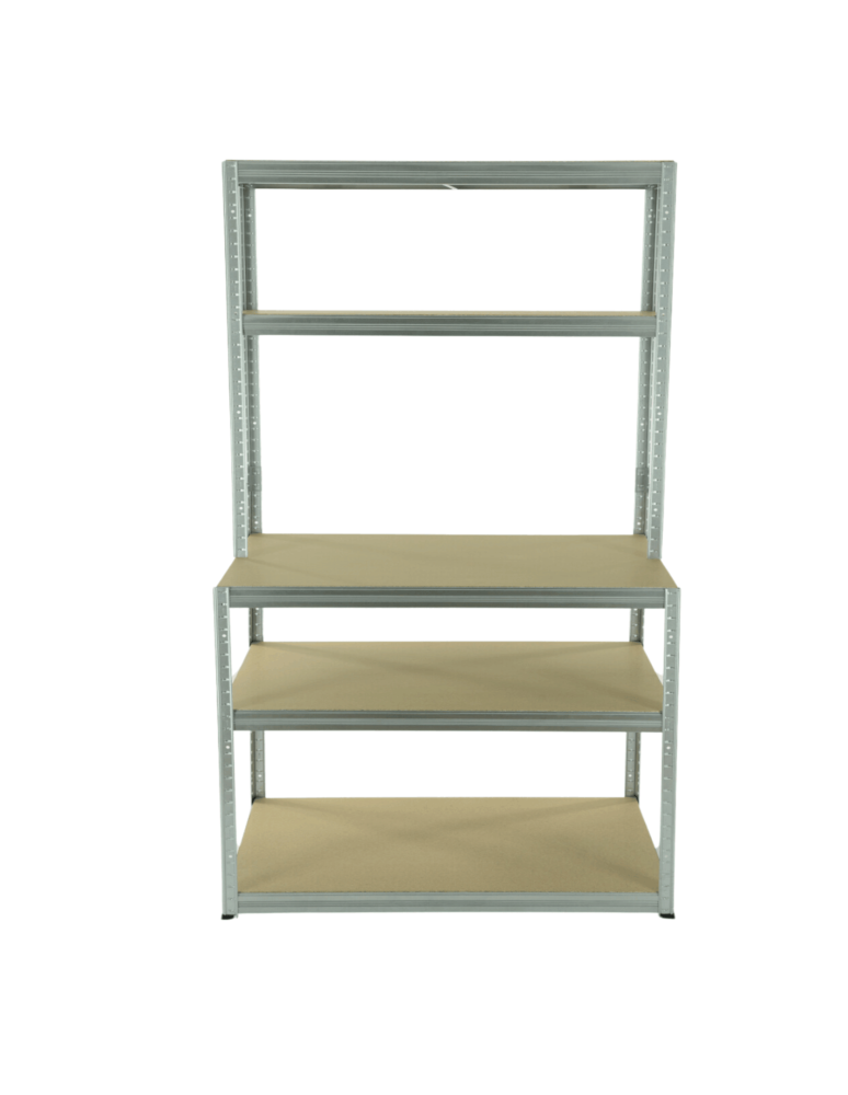 Metalowe stoły do warsztatu - Stół roboczy regał metalowy warsztatowy196x150x60 cm metal HDF półki 275 kg - product b2b.wamar.biz 6