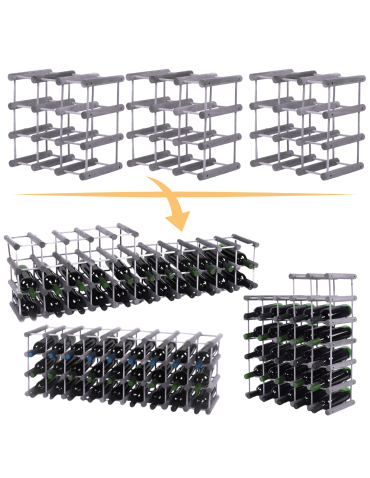 Stojak na wino butelki regał na 27 butelek SOSNA MODUŁOWY LITE EKO DREWNO