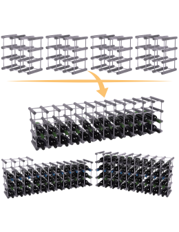 Stojak na wino butelki regał na 36 butelek SOSNA MODUŁOWY LITE EKO DREWNO