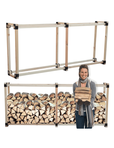 Stojak na drewno kominkowe wiata na drzewo opałowe drewutnia 0,8 m3 EKO