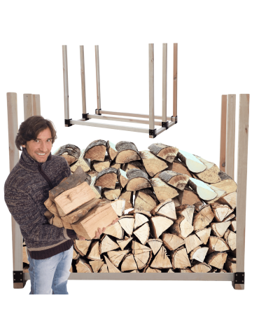 Stojak na drewno opałowe wiata na drzewo kominkowe drewutnia 0,9 m3 EKO