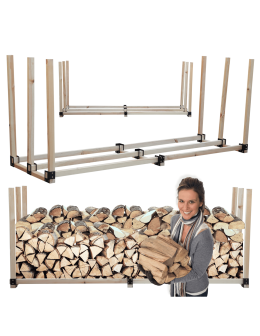 Stojak na drewno kominkowe opałowe wiata zewnętrzny drewutnia 1,9 m3 EKO