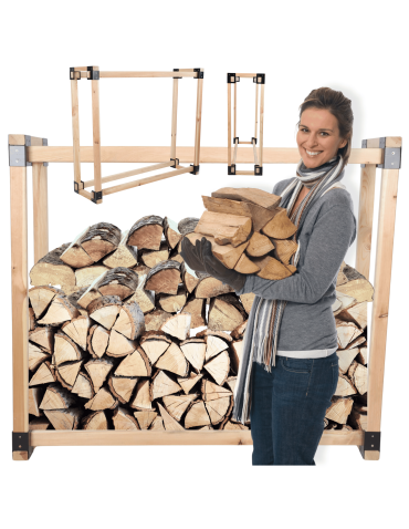 Drewutnia na drewno kominkowe wiata na drzewo opałowe stojak 0,5 m3 EKO