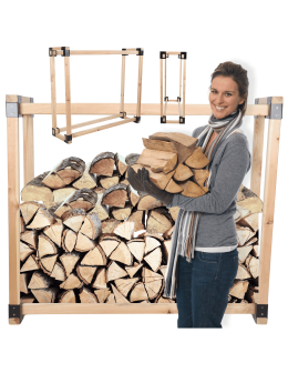 Drewutnia na drewno kominkowe wiata na drzewo opałowe stojak 0,5 m3 EKO