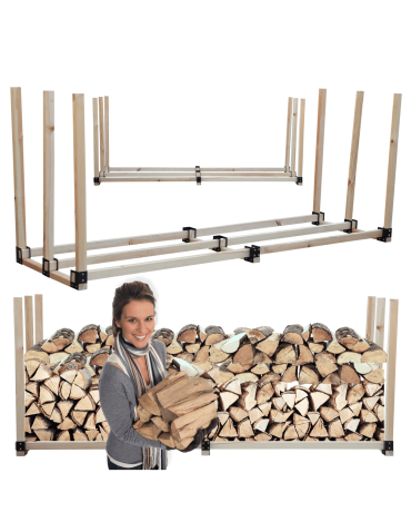 Stojak na drewno kominkowe wiata na drzewo opałowe drewutnia 2,4 m3 DUŻY