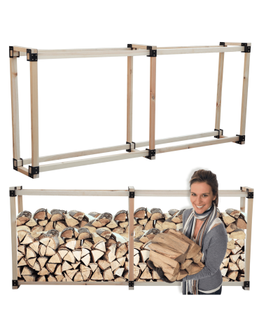 Stojak DREWUTNIA na drewno kominkowe wiata na drzewo opałowe 1,4 m3 MOCNA