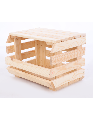 Na kółkach – skrzynie do owoców i warzyw RAWA - Pokrywa półka nakładka drewniana zamknięcie do regału na warzywa RAWA 37cm - product 4